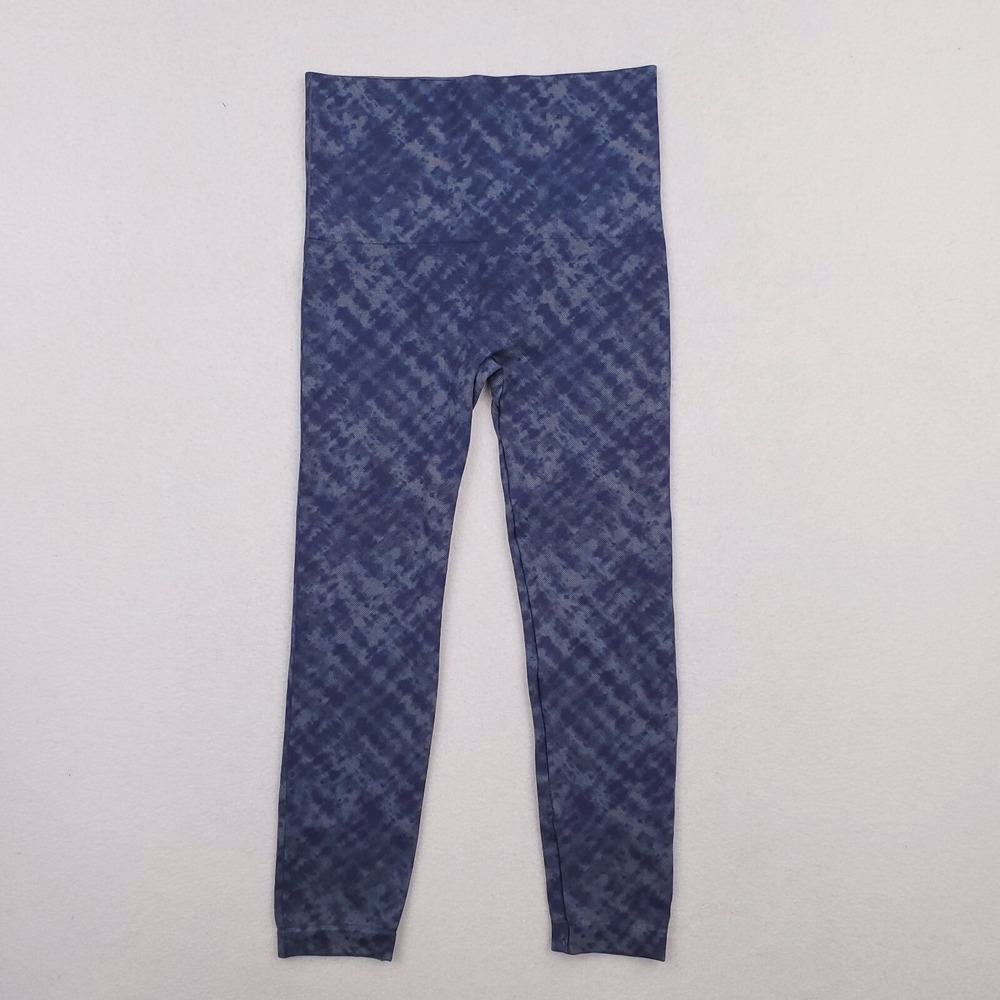 Spanx Leggings Womens‎ Small Blue Tie Dye Compression Yoga Capri Pants Pull On